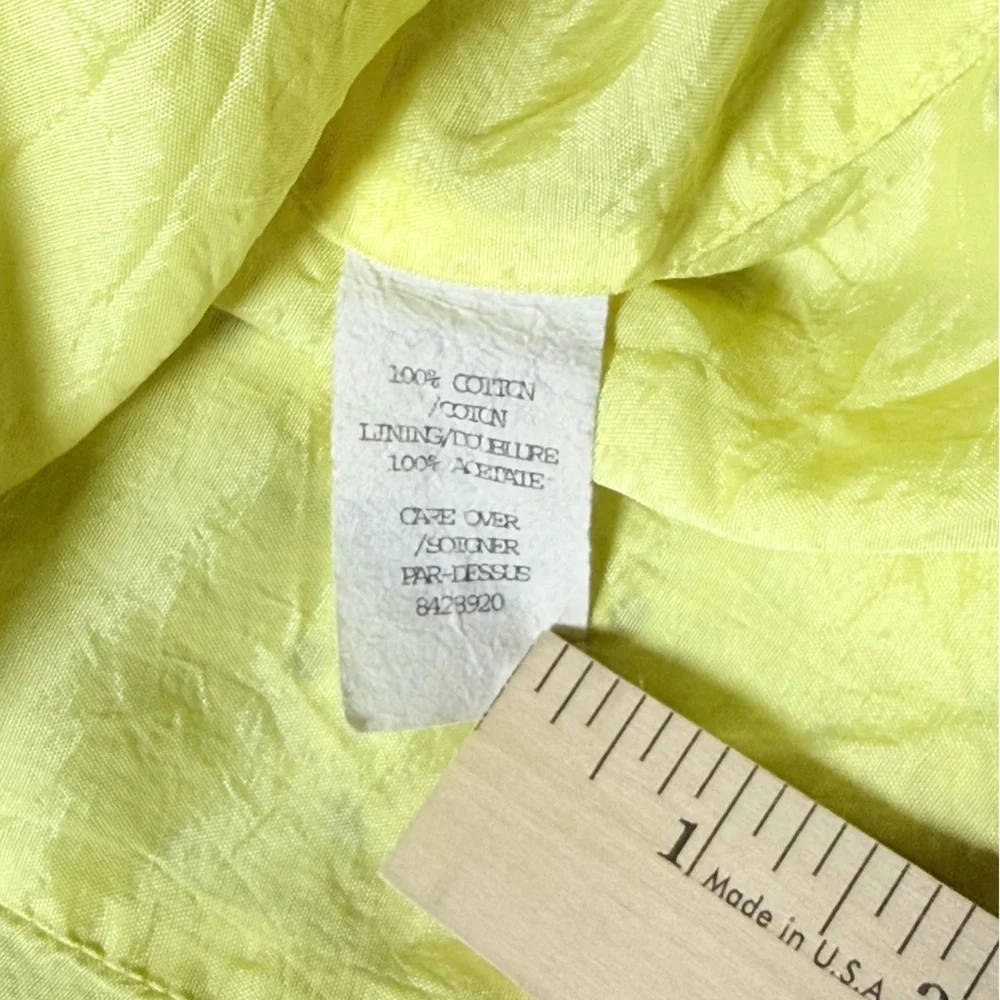 Vintage Cynthia Steffe yellow eyelet sundress Sz 8 made USA cotton fit flare - Picture 5 of 9